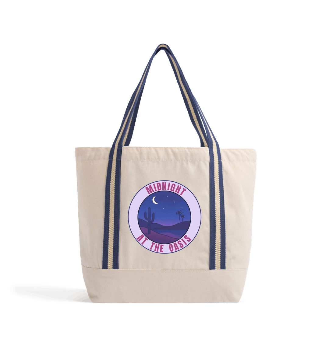 Natural/French Navy Heat Transfer Bag
