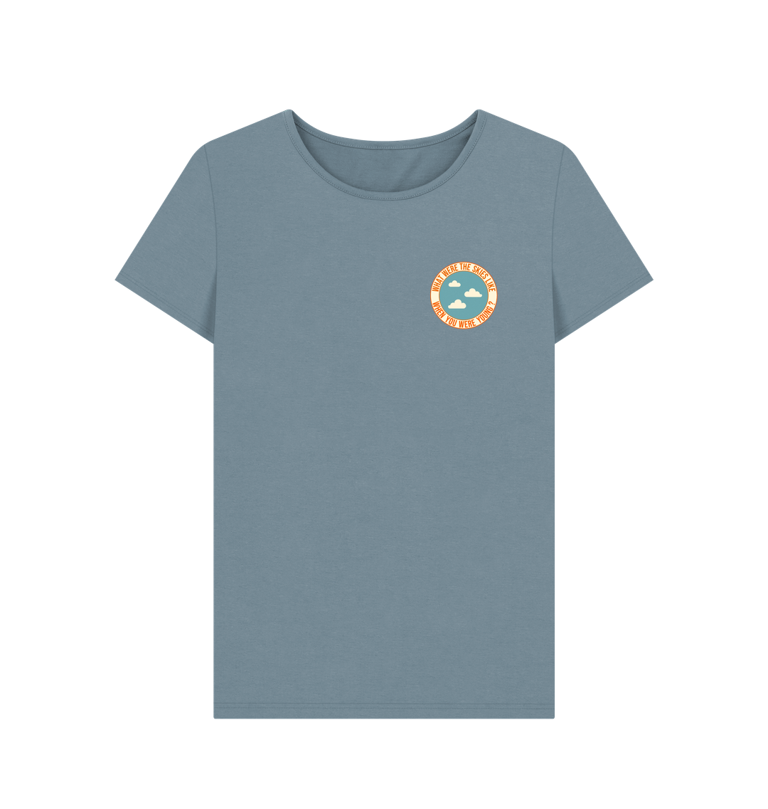 Stone Blue Printed T-shirt