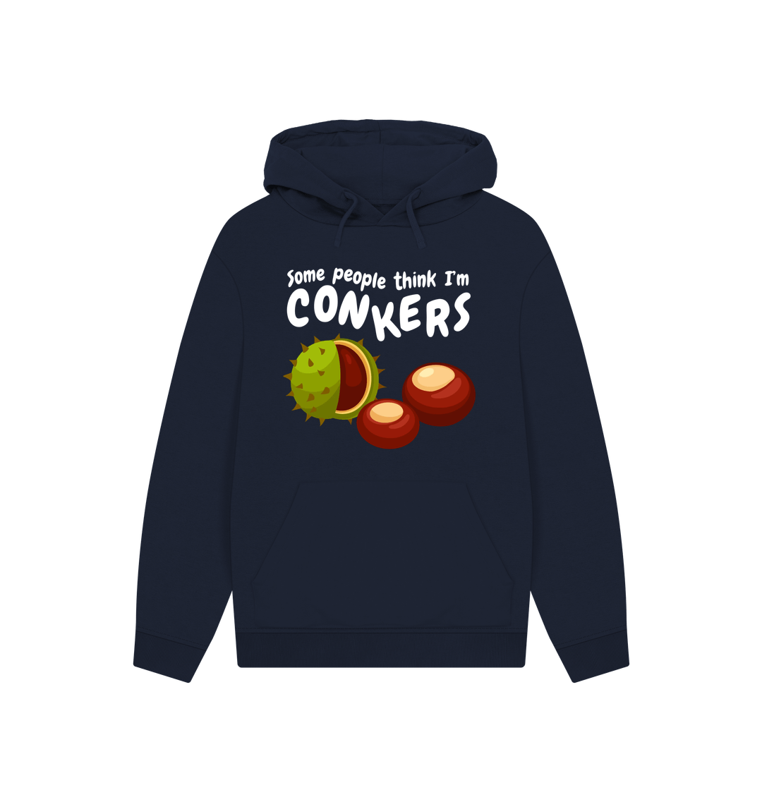 Navy Printed Hoody Front