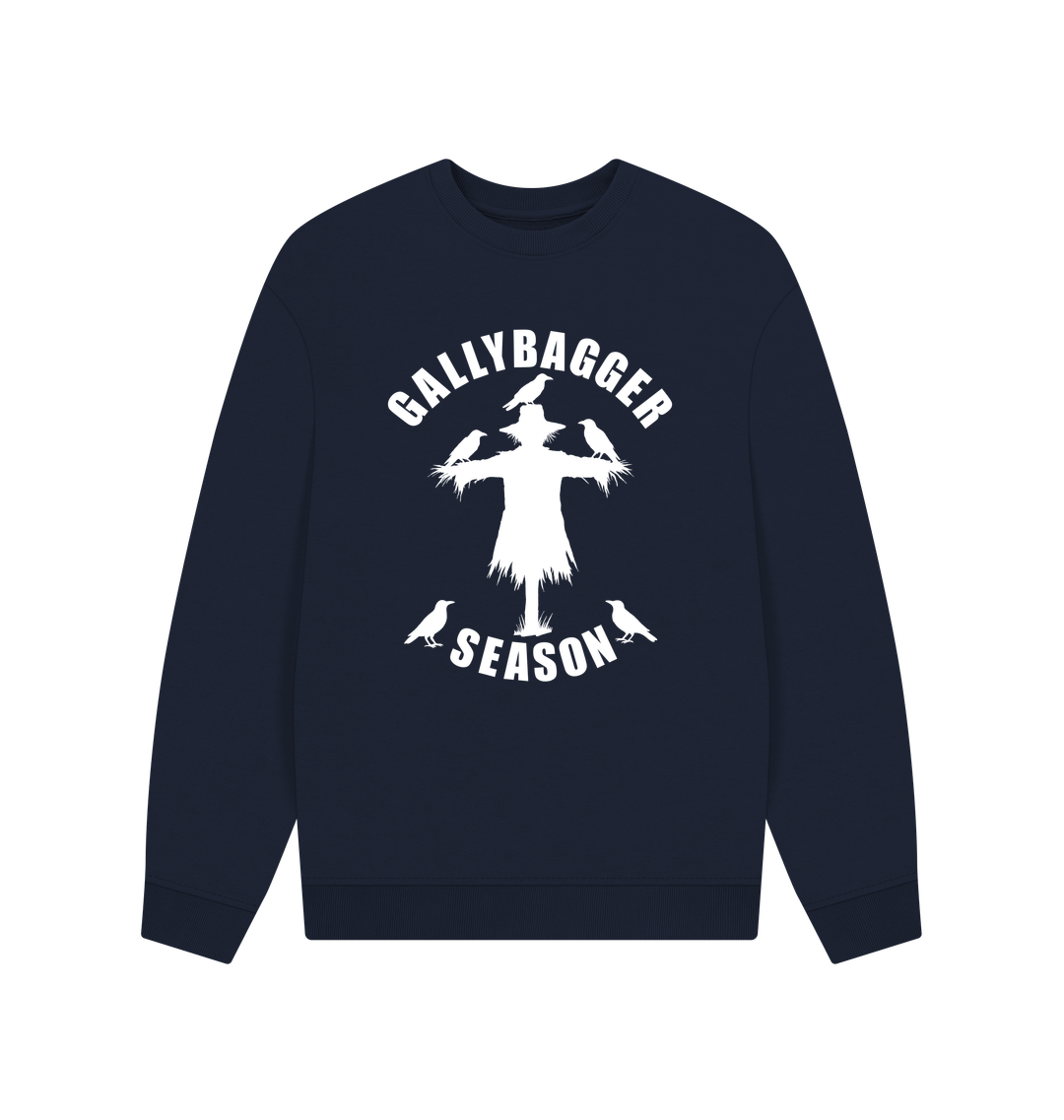 Navy Blue Printed Sweater Front