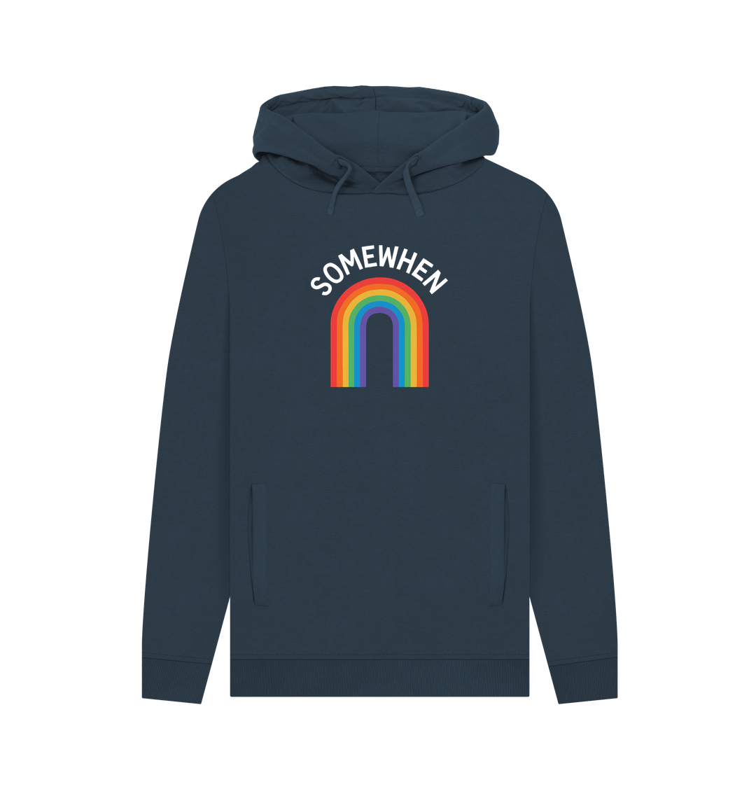 Navy Printed Hoody