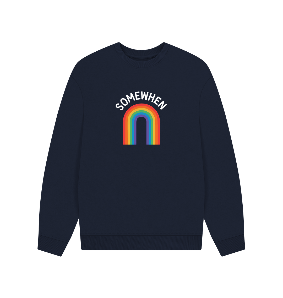 Navy Blue Printed Sweater