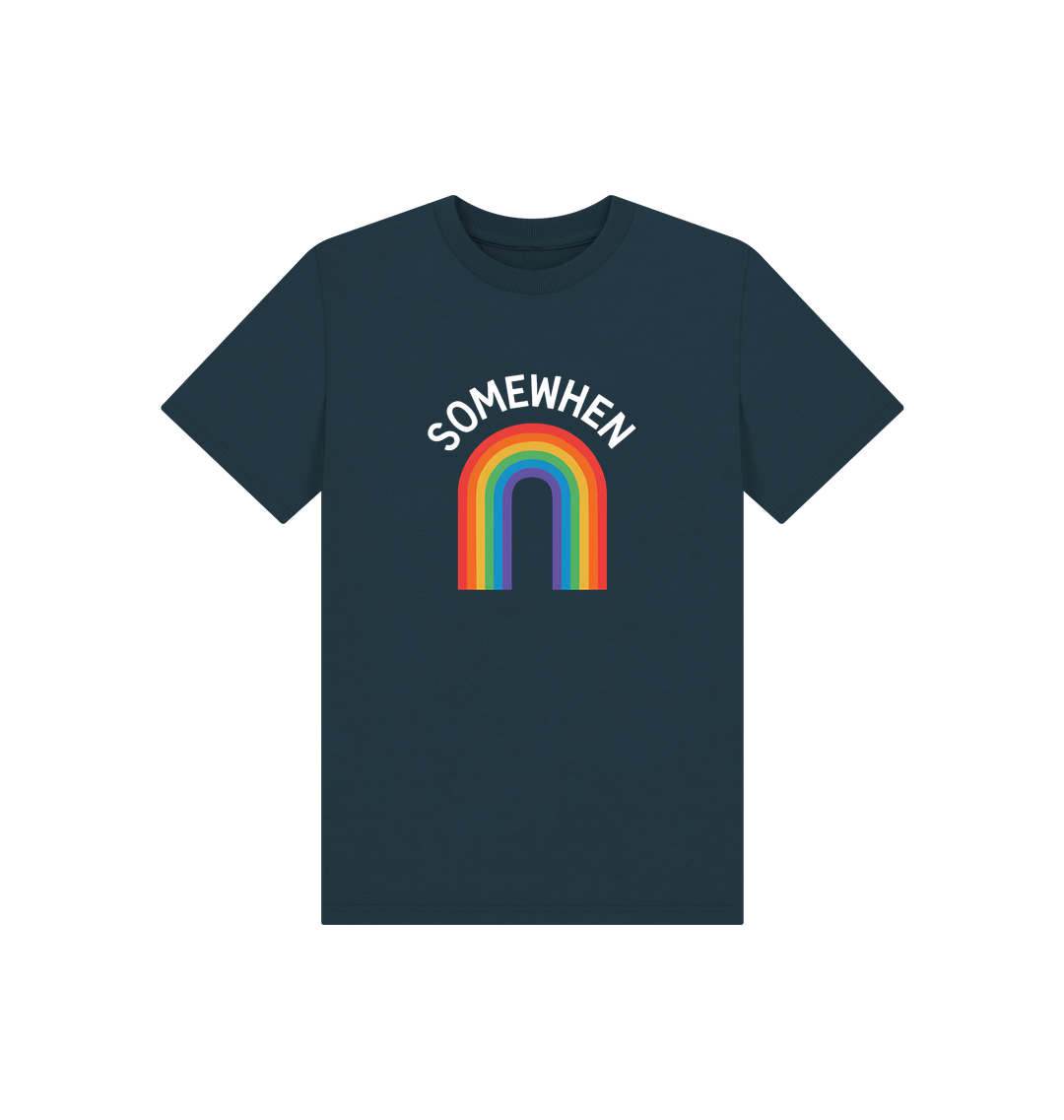 Denim Blue Printed Kids T-Shirt