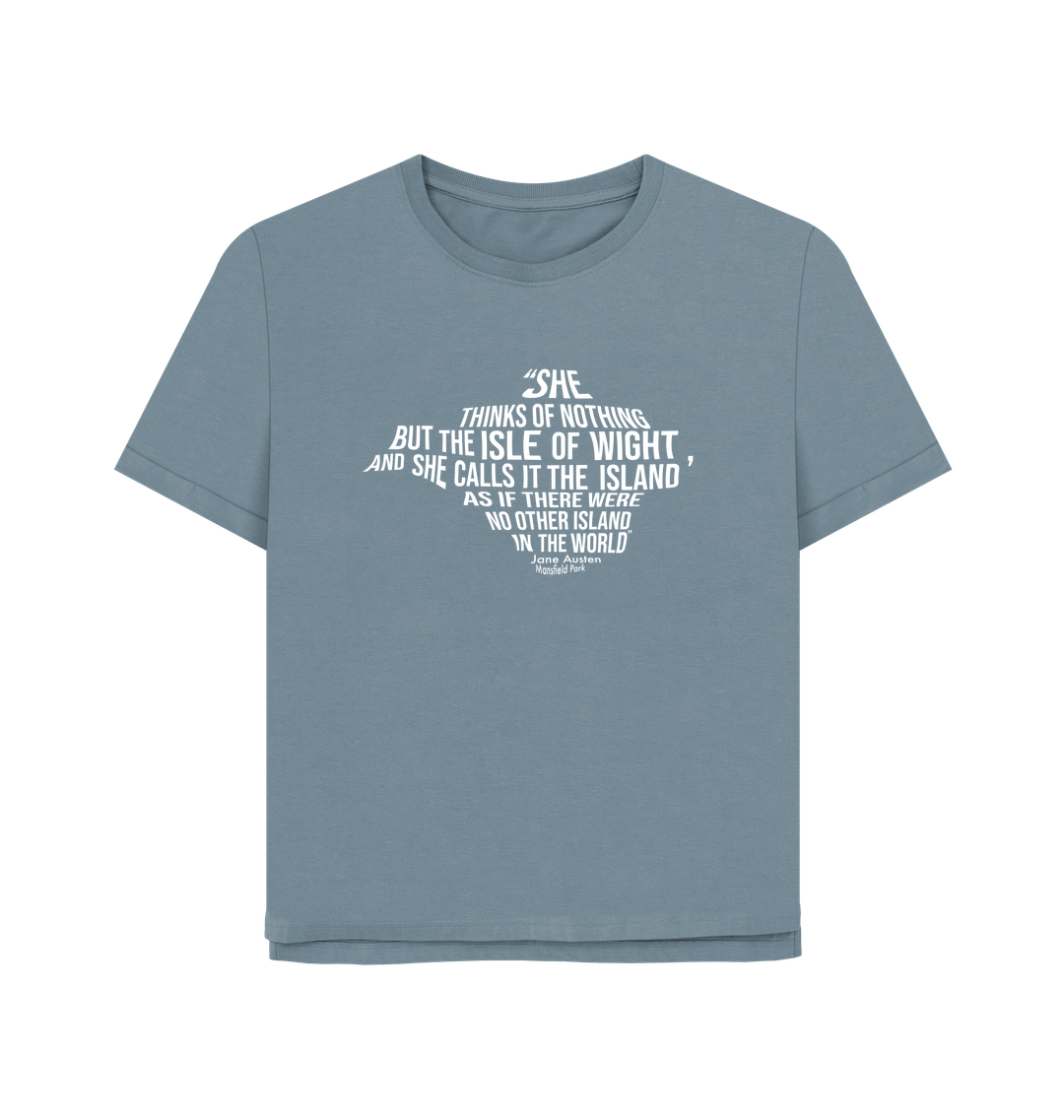 Stone Blue Printed T-shirt