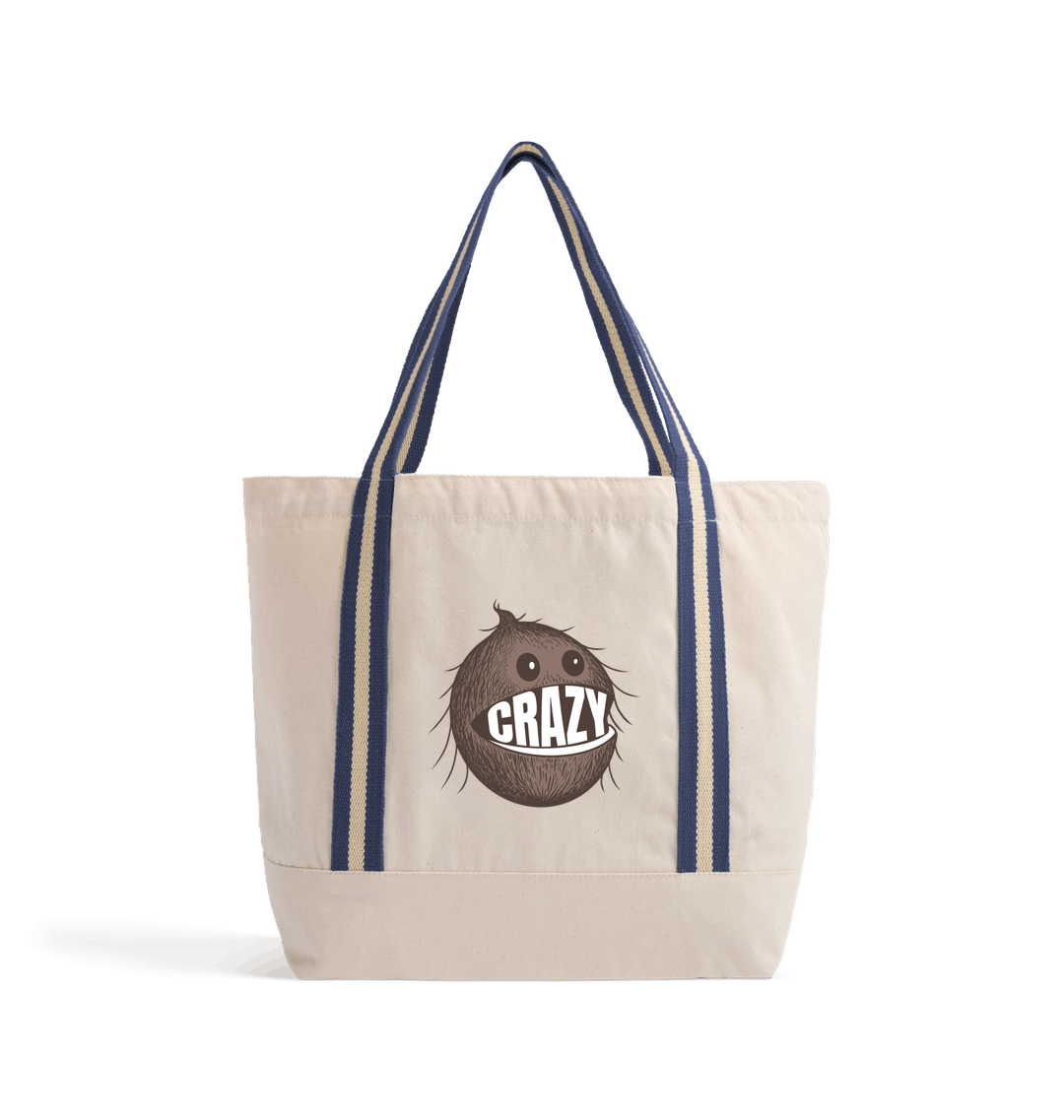 Natural/French Navy Heat Transfer Bag