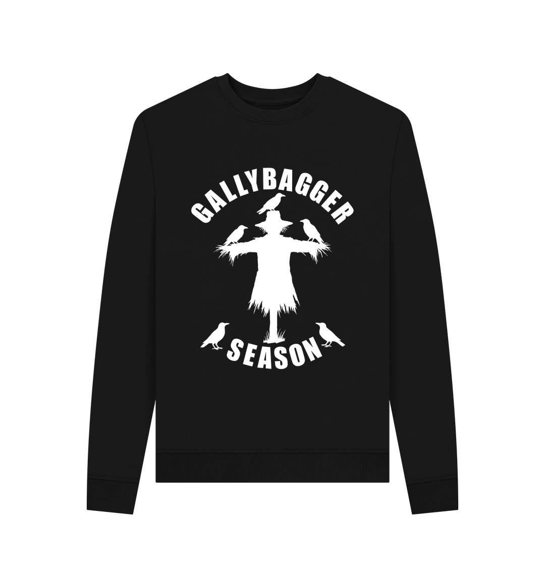 Black Printed Sweater Front