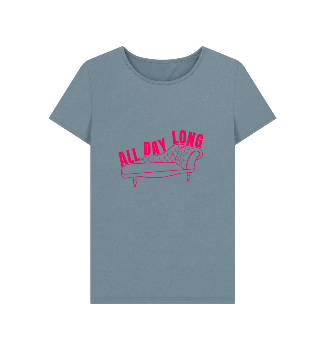 Stone Blue Printed T-shirt