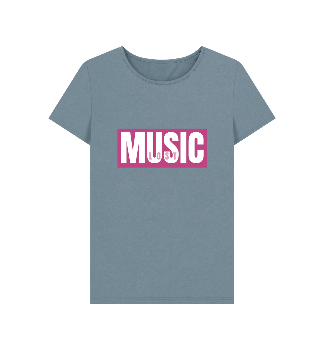 Stone Blue Printed T-shirt