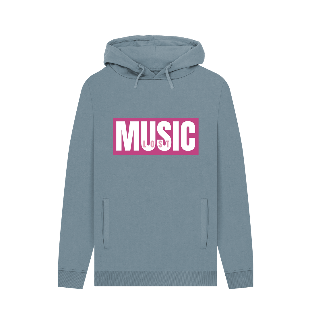 Stone Blue Printed Hoody