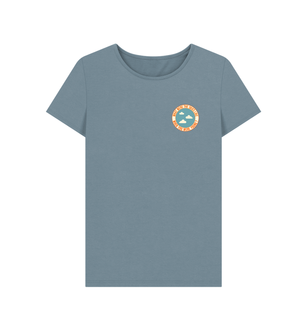 Stone Blue Printed T-shirt