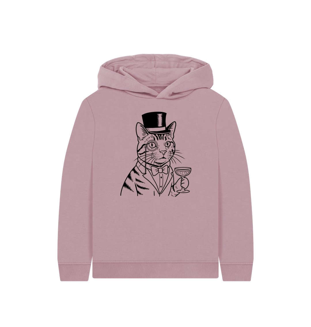 Mauve Printed Kids Hoodie