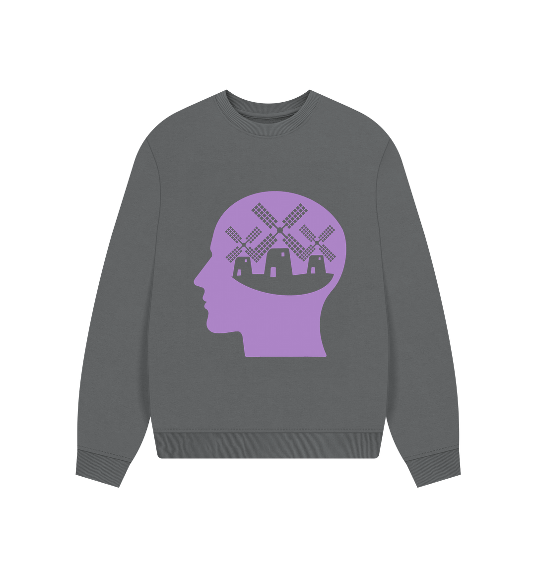 Slate Grey Printed Sweater