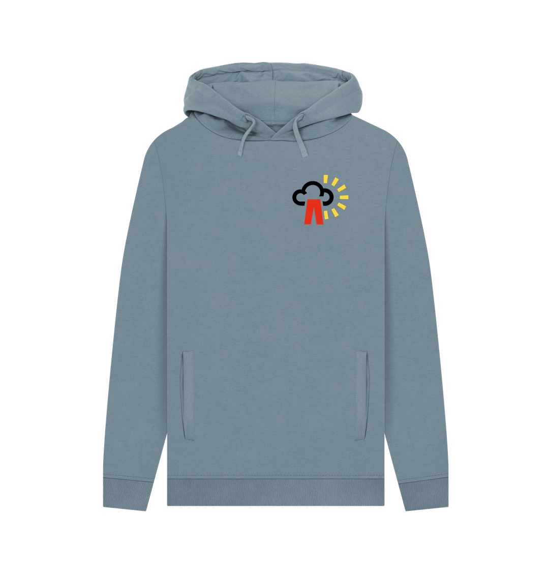 Stone Blue Printed Hoody
