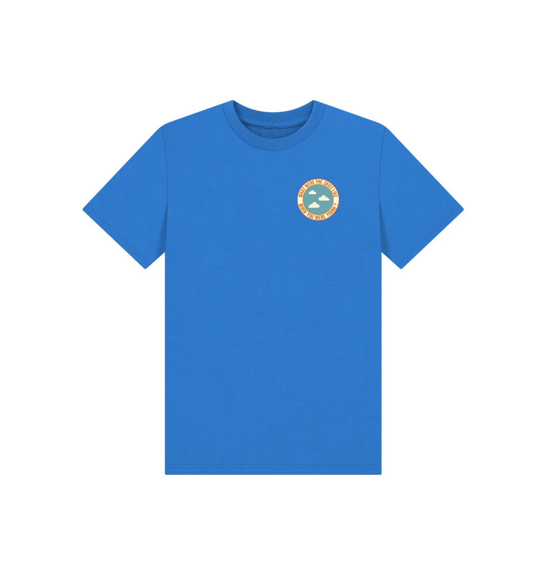 Bright Blue Printed Kids T-Shirt