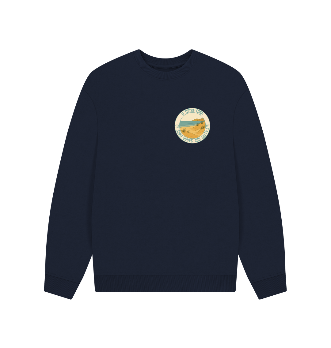 Navy Blue Printed Sweater