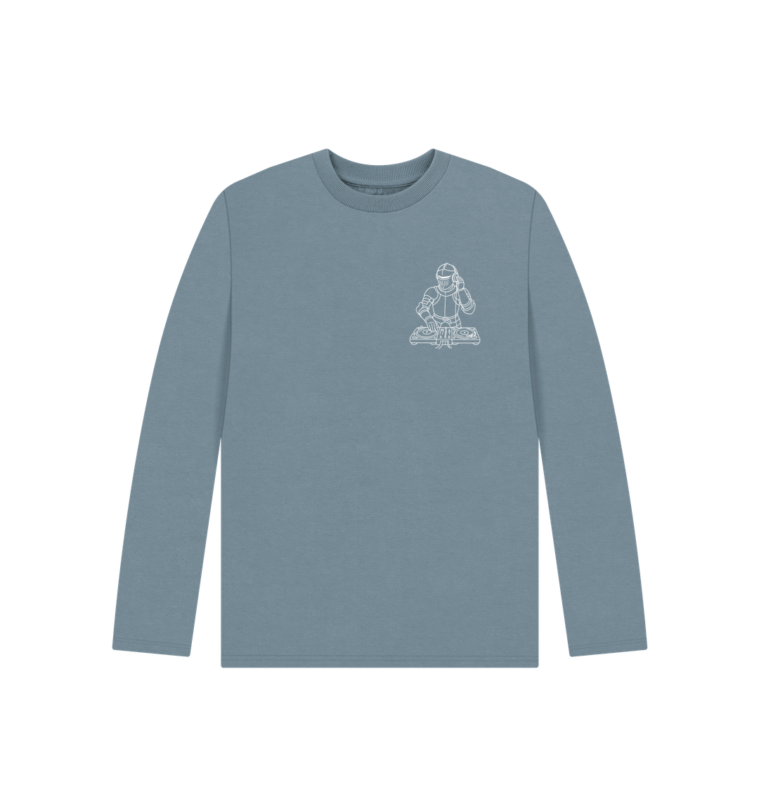 Stone Blue Printed Kids T-Shirt