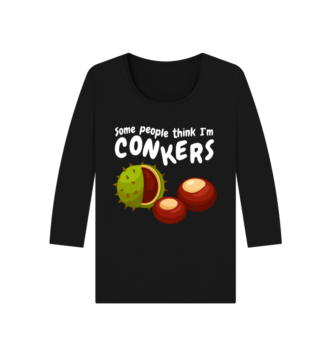 Black Printed Long Sleeve T Shirt Front