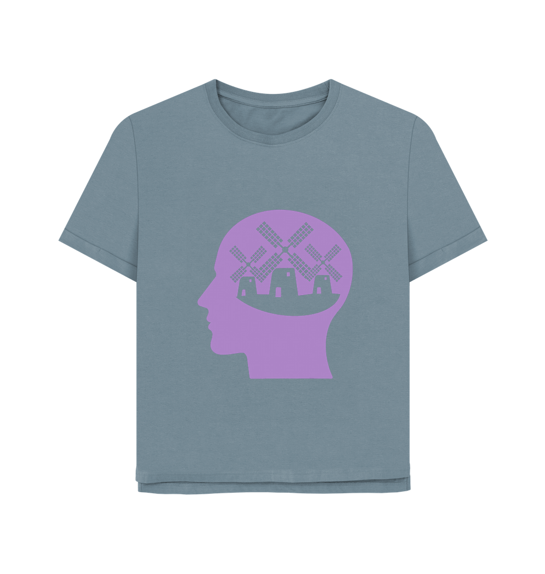 Stone Blue Printed T-shirt