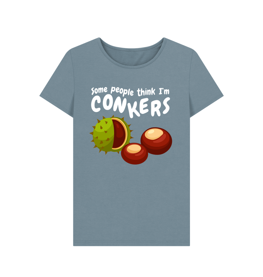 Stone Blue Printed T-shirt Front