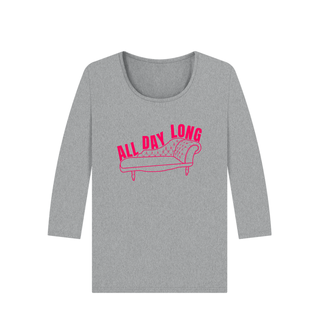 Athletic Grey Printed Long Sleeve T Shirt