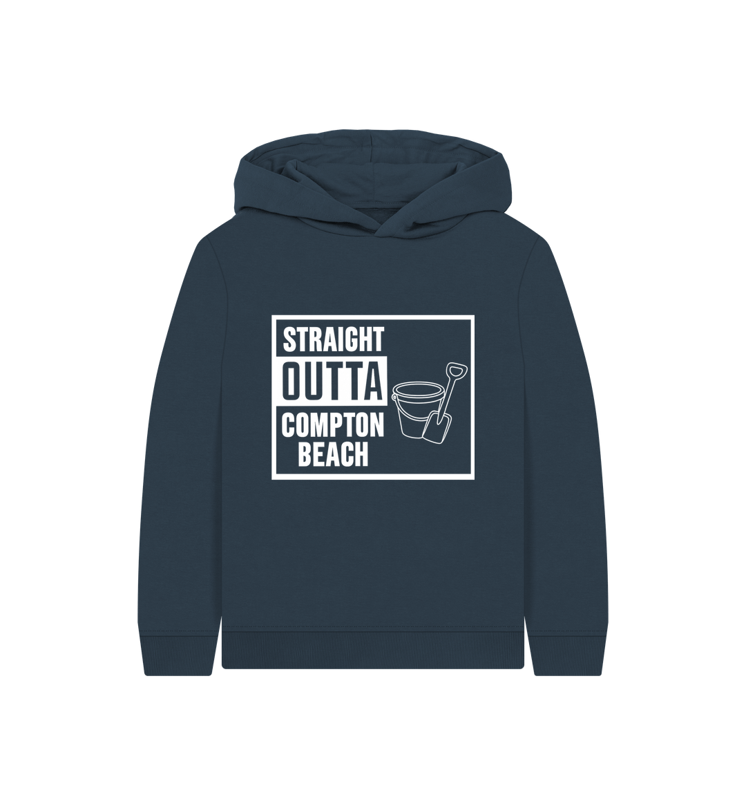 Navy Blue Printed Kids Hoodie