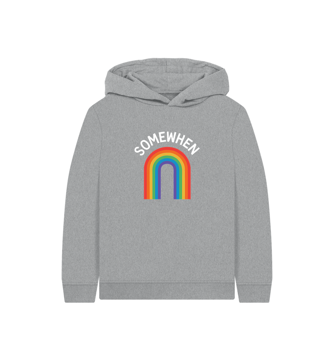 Athletic Grey Printed Kids Hoodie