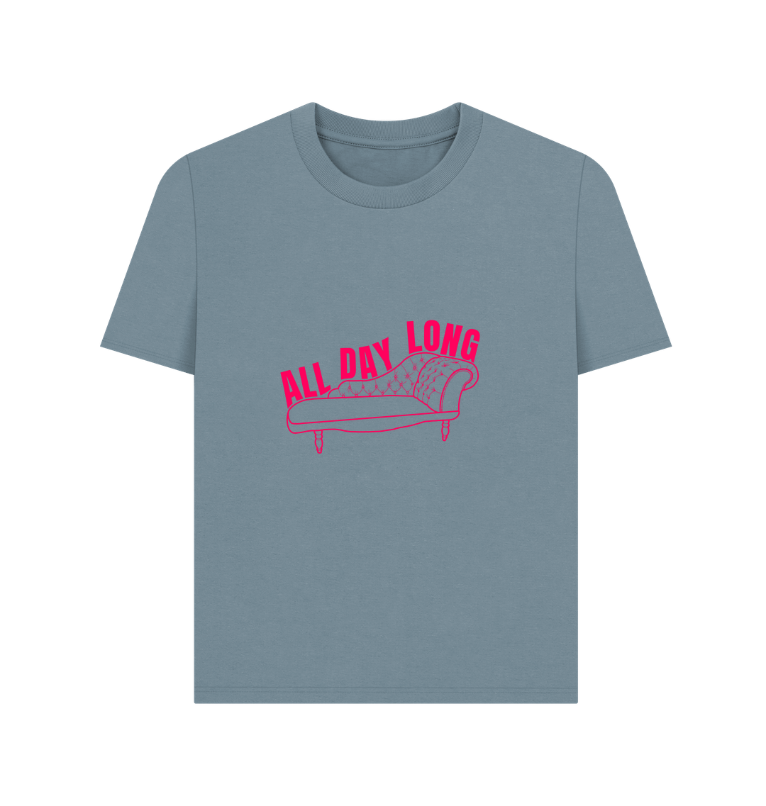 Stone Blue Printed T-shirt