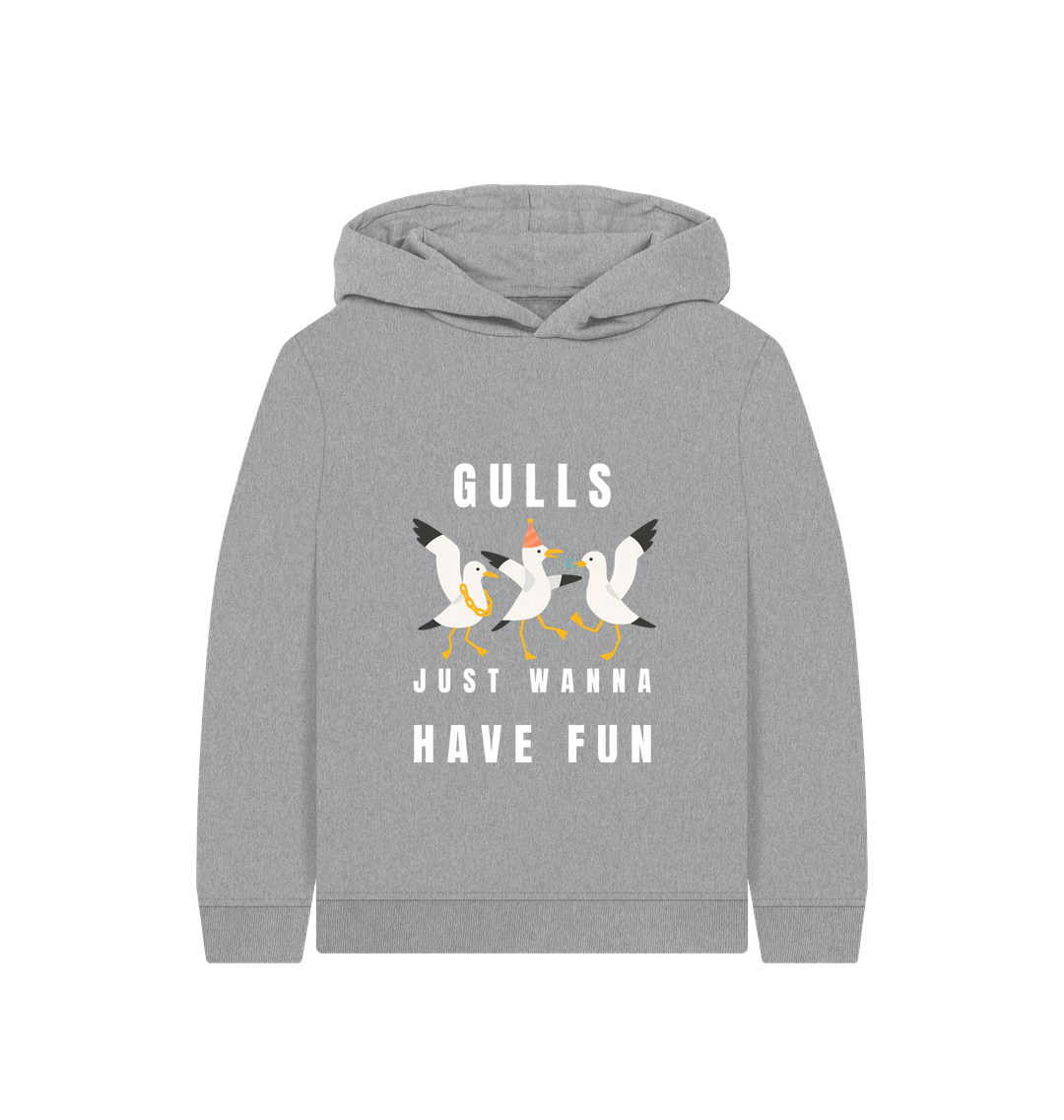 Athletic Grey Printed Kids Hoodie