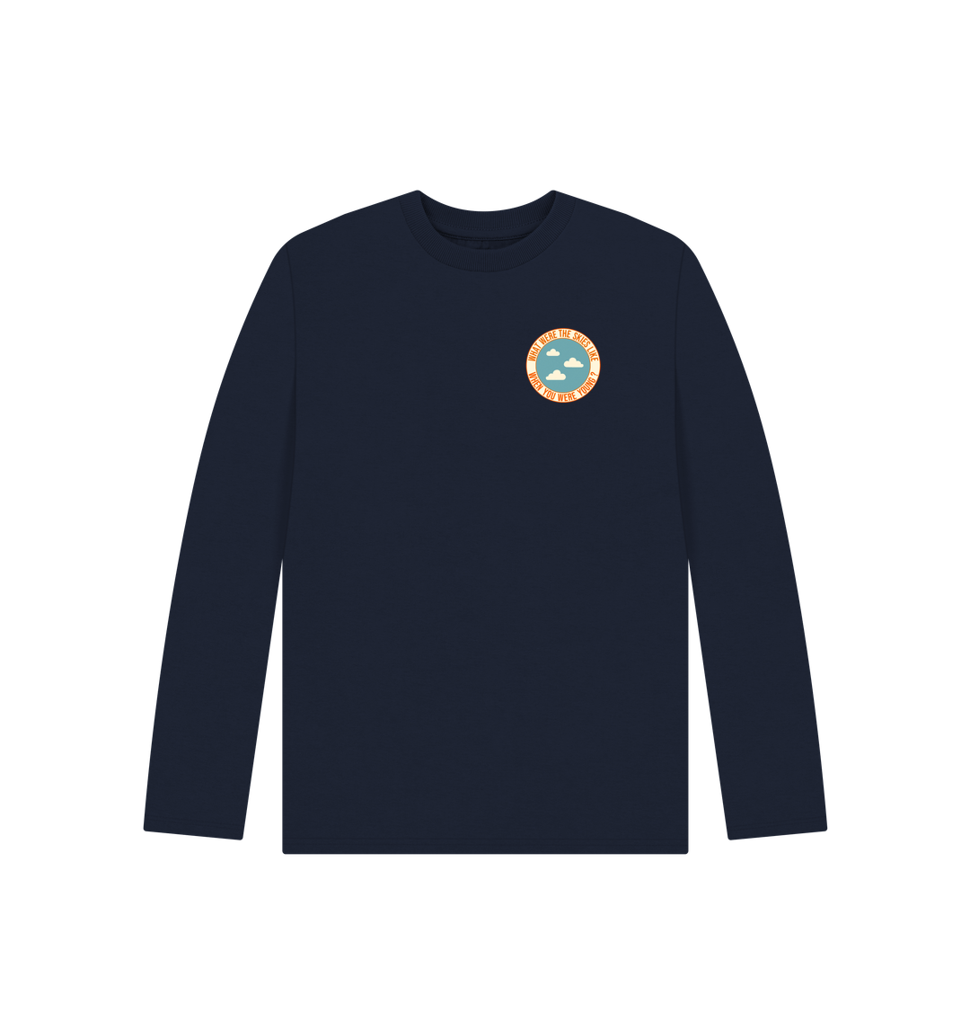 Navy Blue Printed Kids T-Shirt