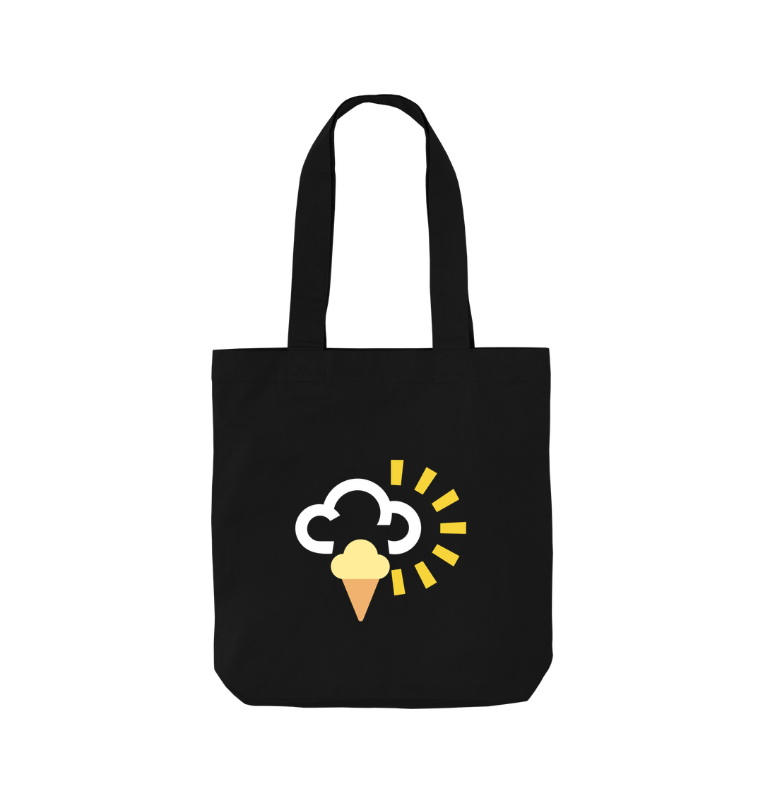 Black Printed Bag Front