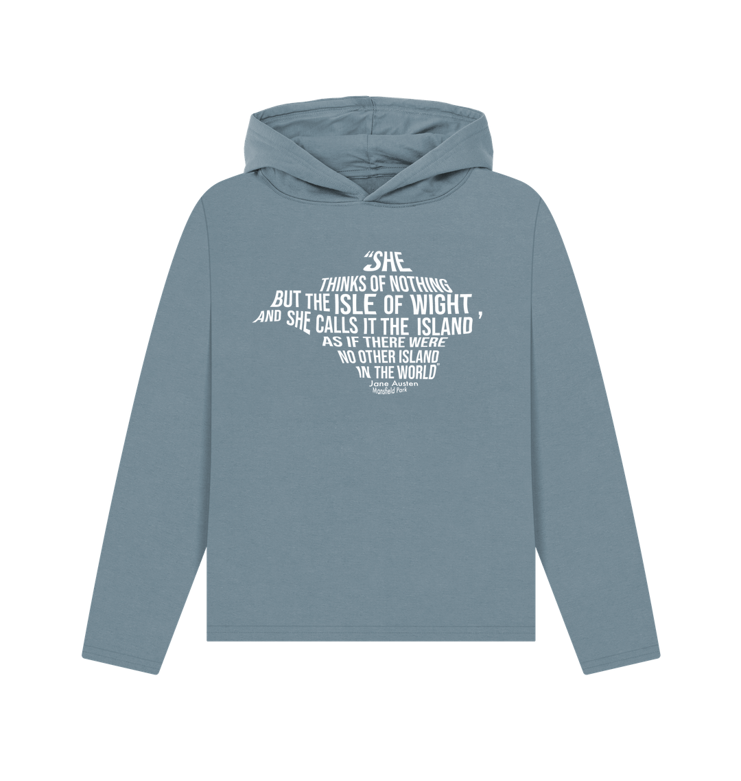 Stone Blue Printed Hoody