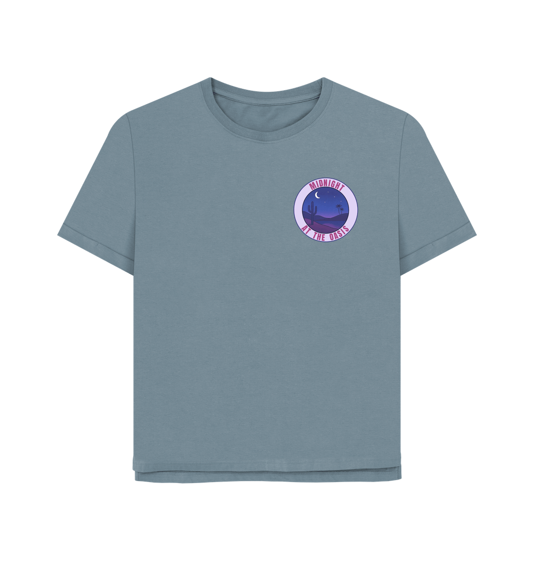 Stone Blue Printed T-shirt