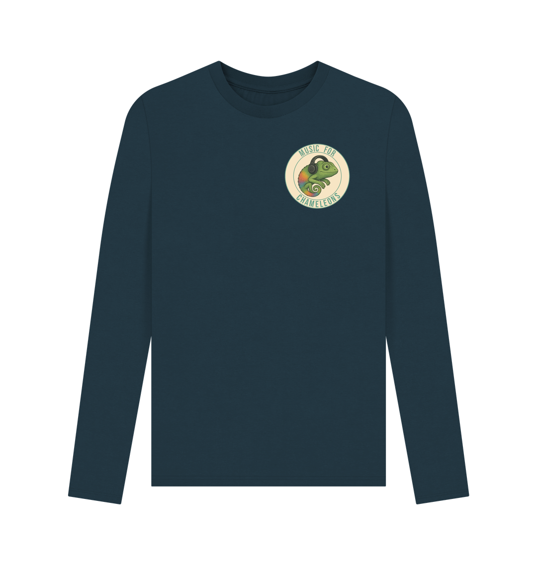 Denim Blue Printed Long Sleeve T Shirt