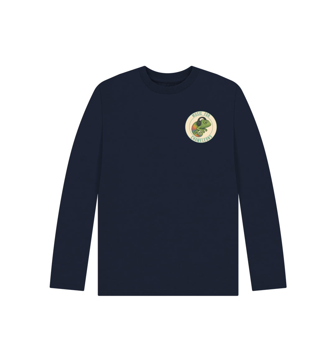 Navy Blue Printed Kids T-Shirt