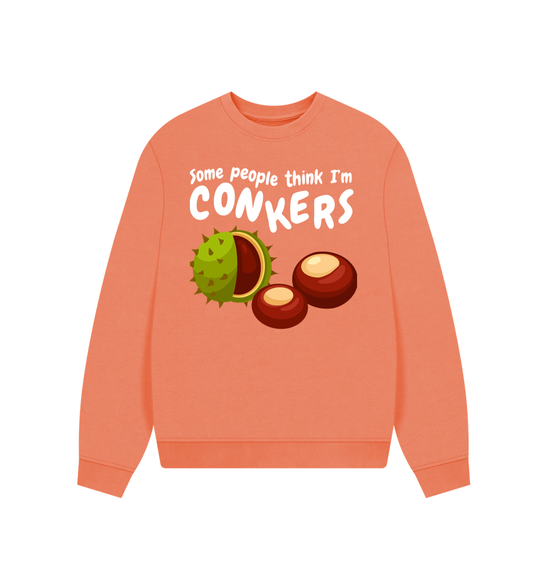 Apricot Printed Sweater Front