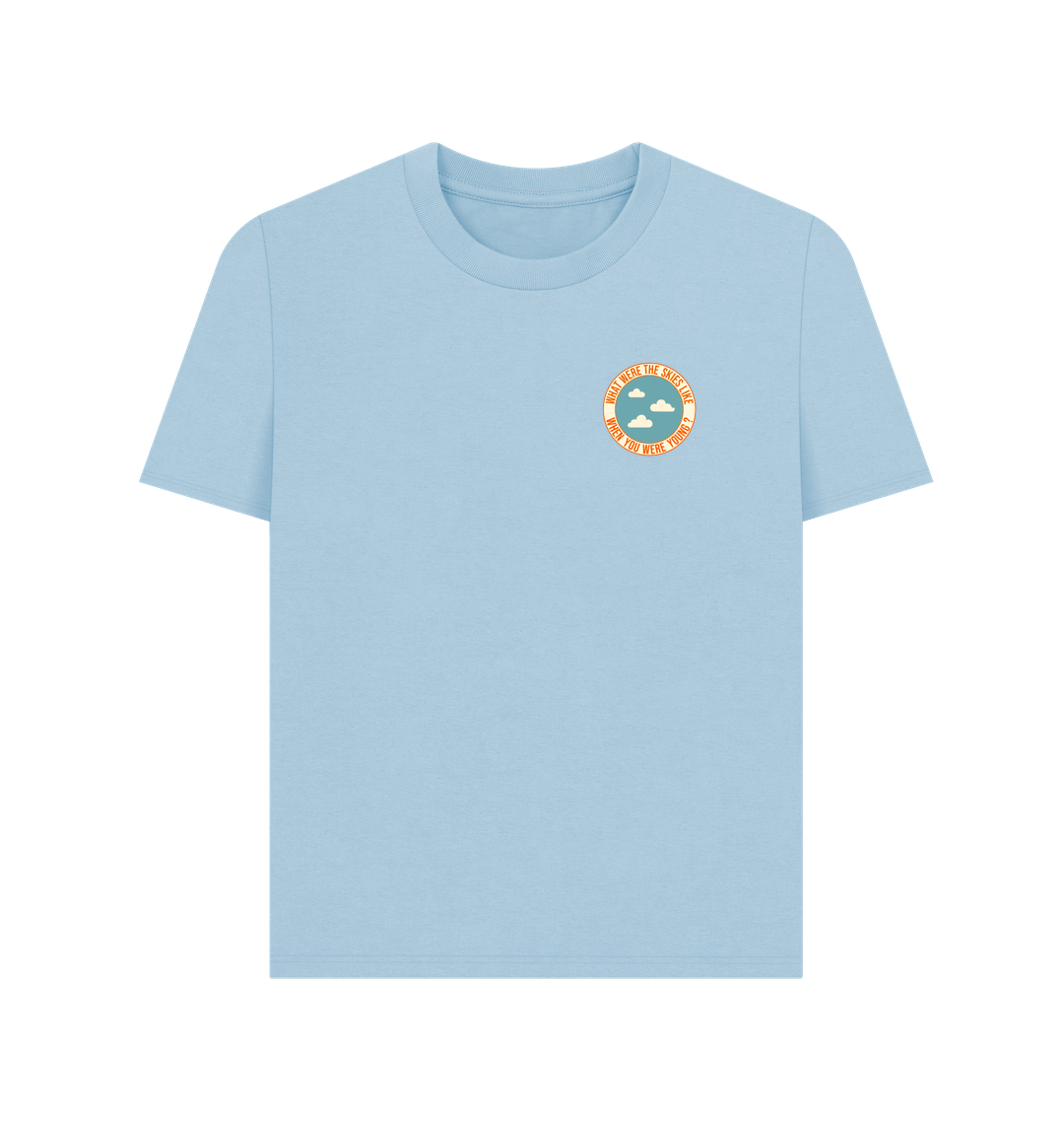 Milky Blue Printed T-shirt