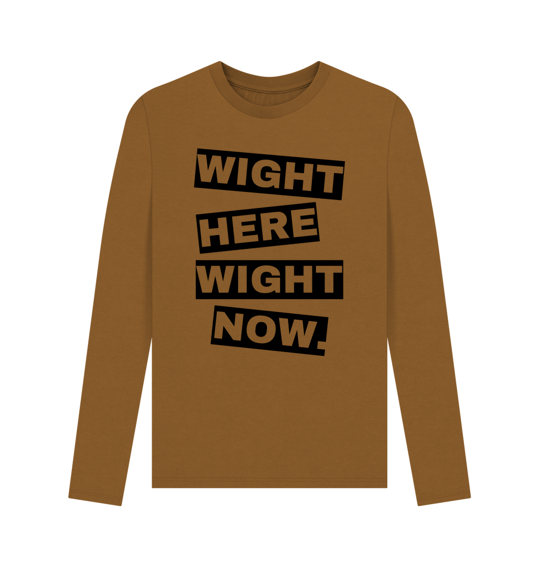 Brown Printed Long Sleeve T Shirt