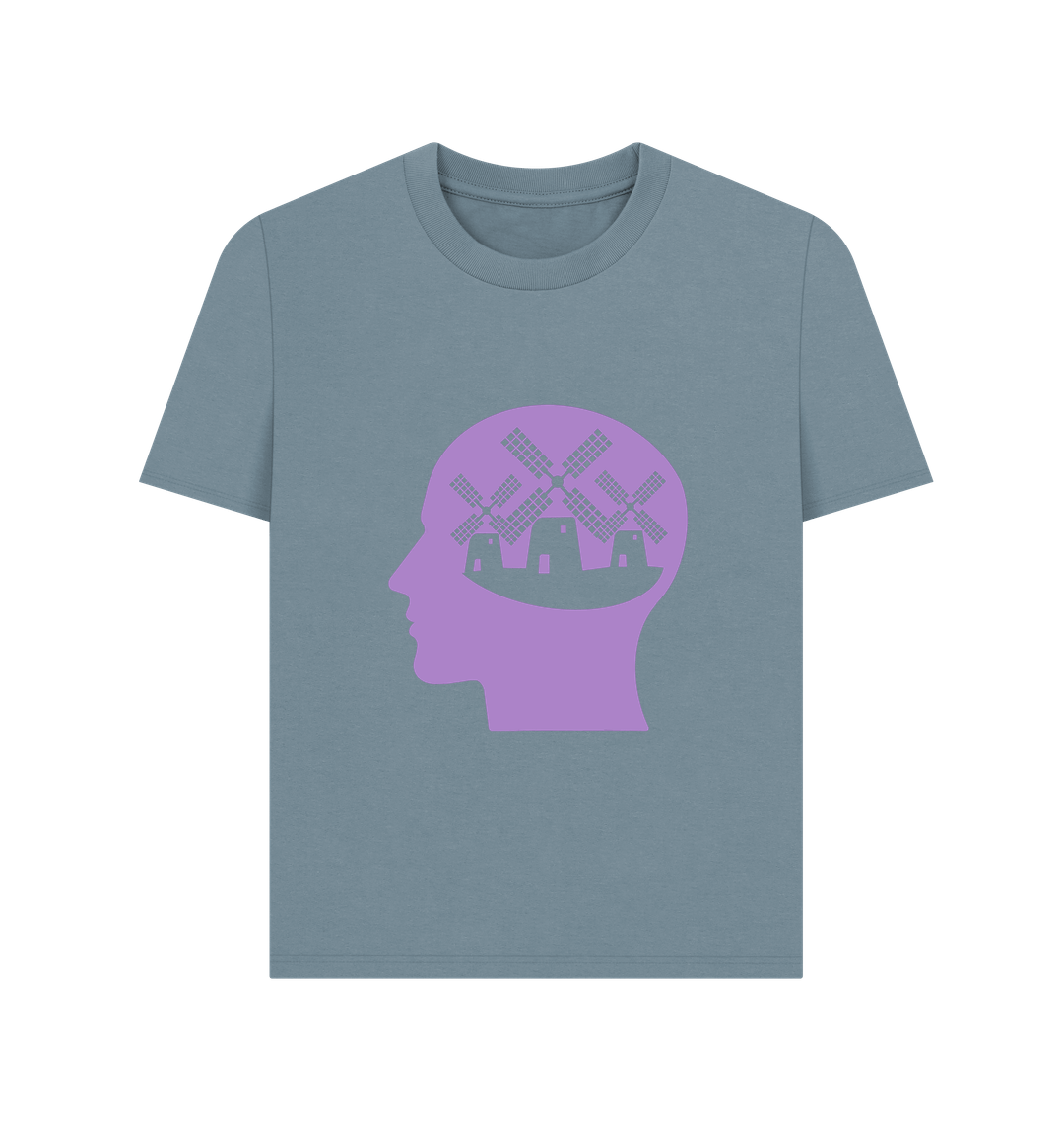 Stone Blue Printed T-shirt