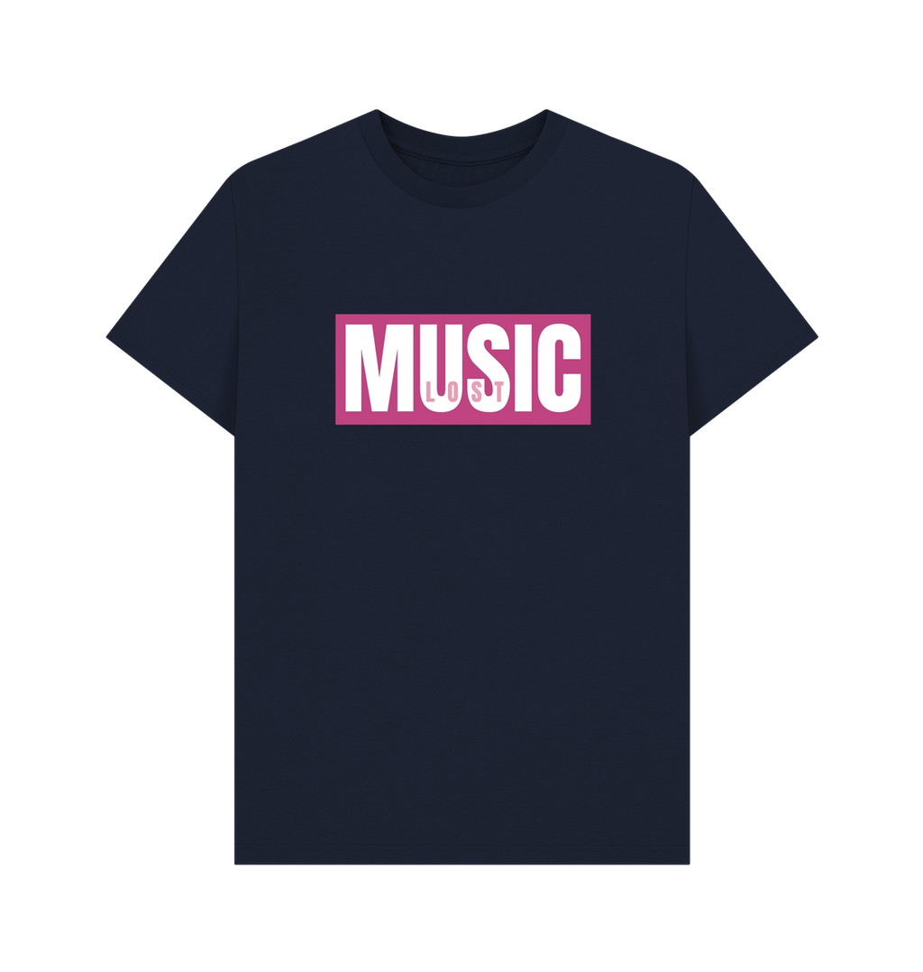 Navy Blue Printed T-shirt