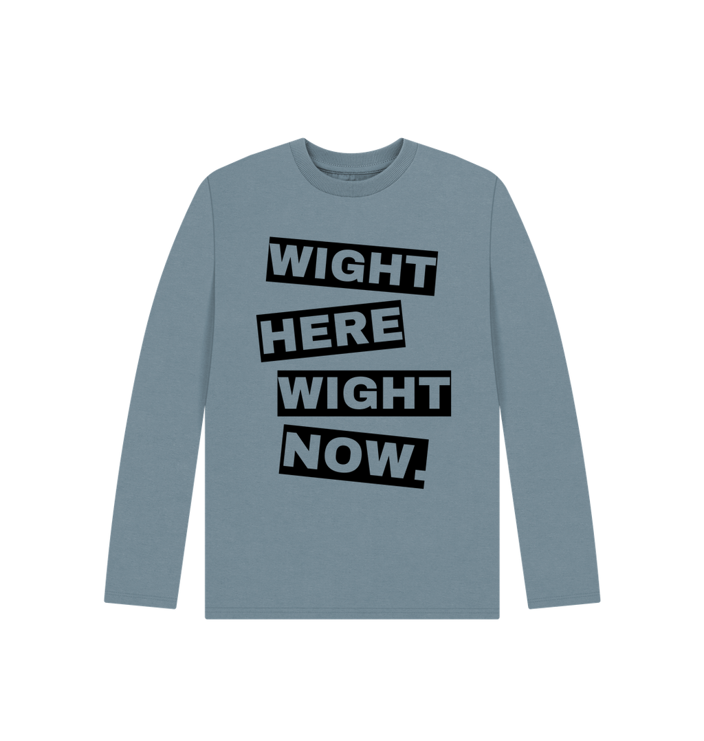 Stone Blue Printed Kids T-Shirt