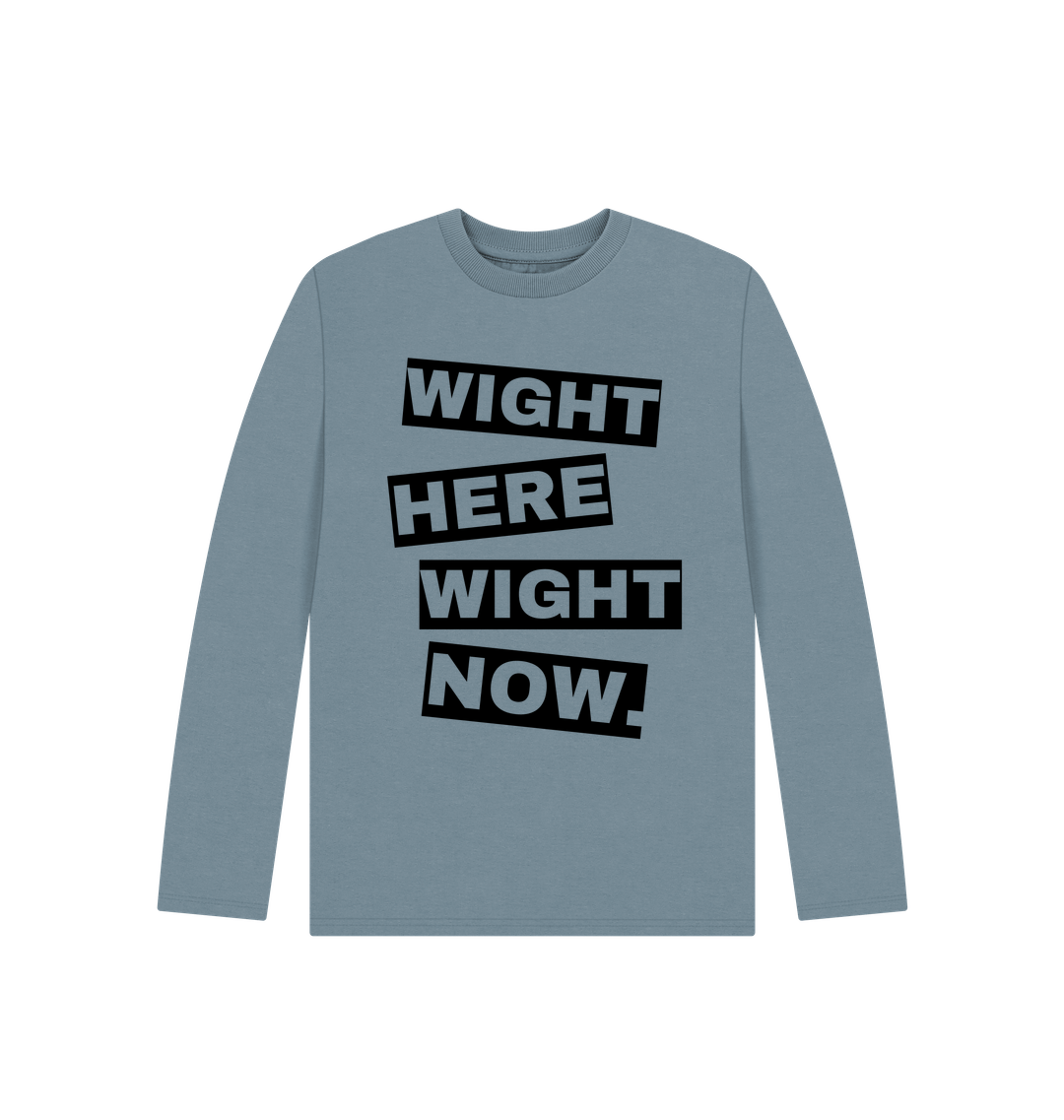 Stone Blue Printed Kids T-Shirt