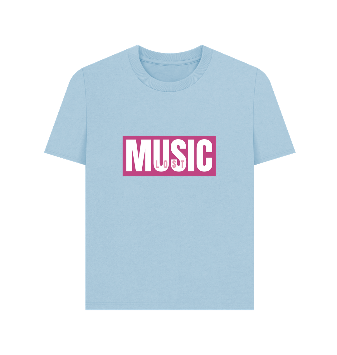 Milky Blue Printed T-shirt