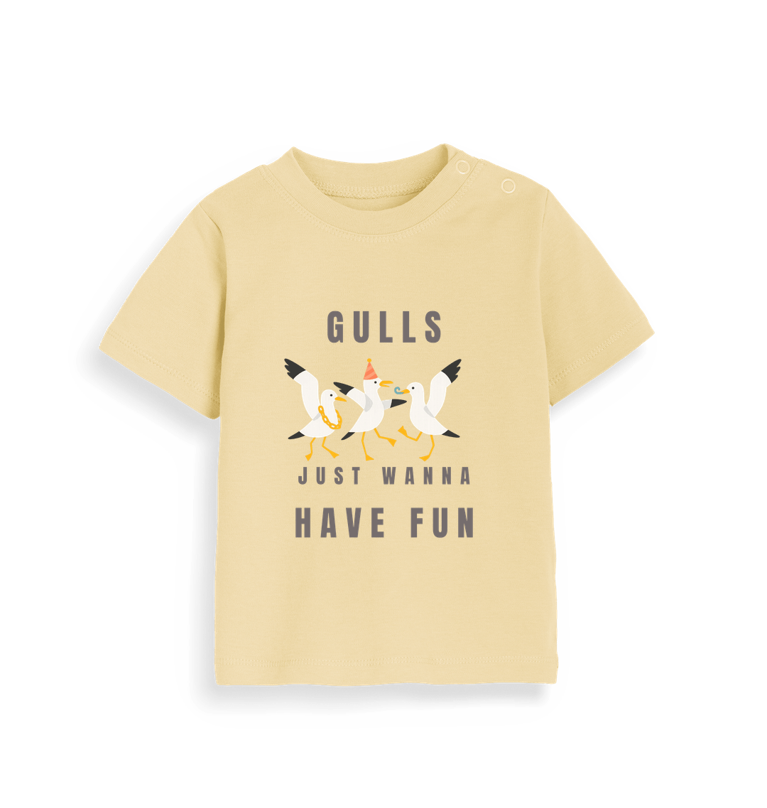 Soft Yellow Printed Kids T-Shirt