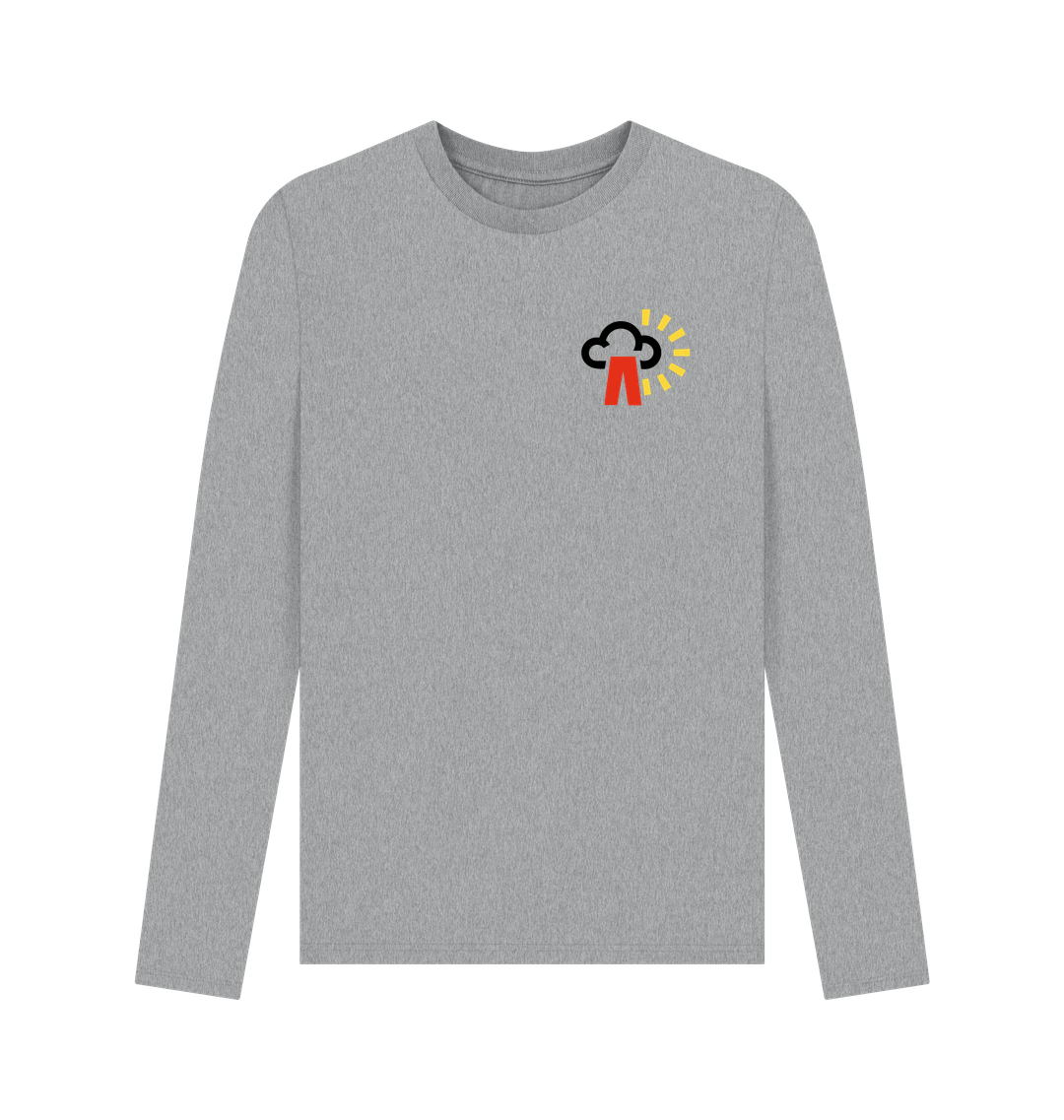 Athletic Grey Printed Long Sleeve T Shirt