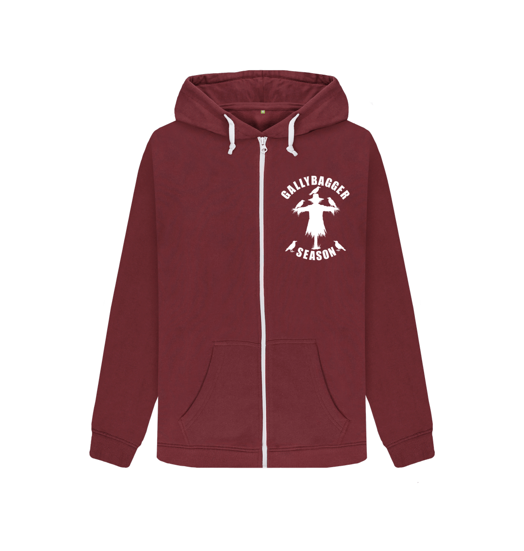 Red Wine Zip hoody Front
