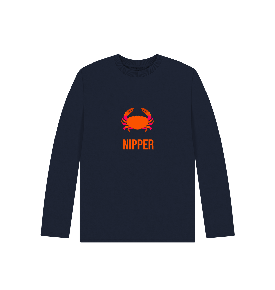 Navy Blue Printed Kids T-Shirt