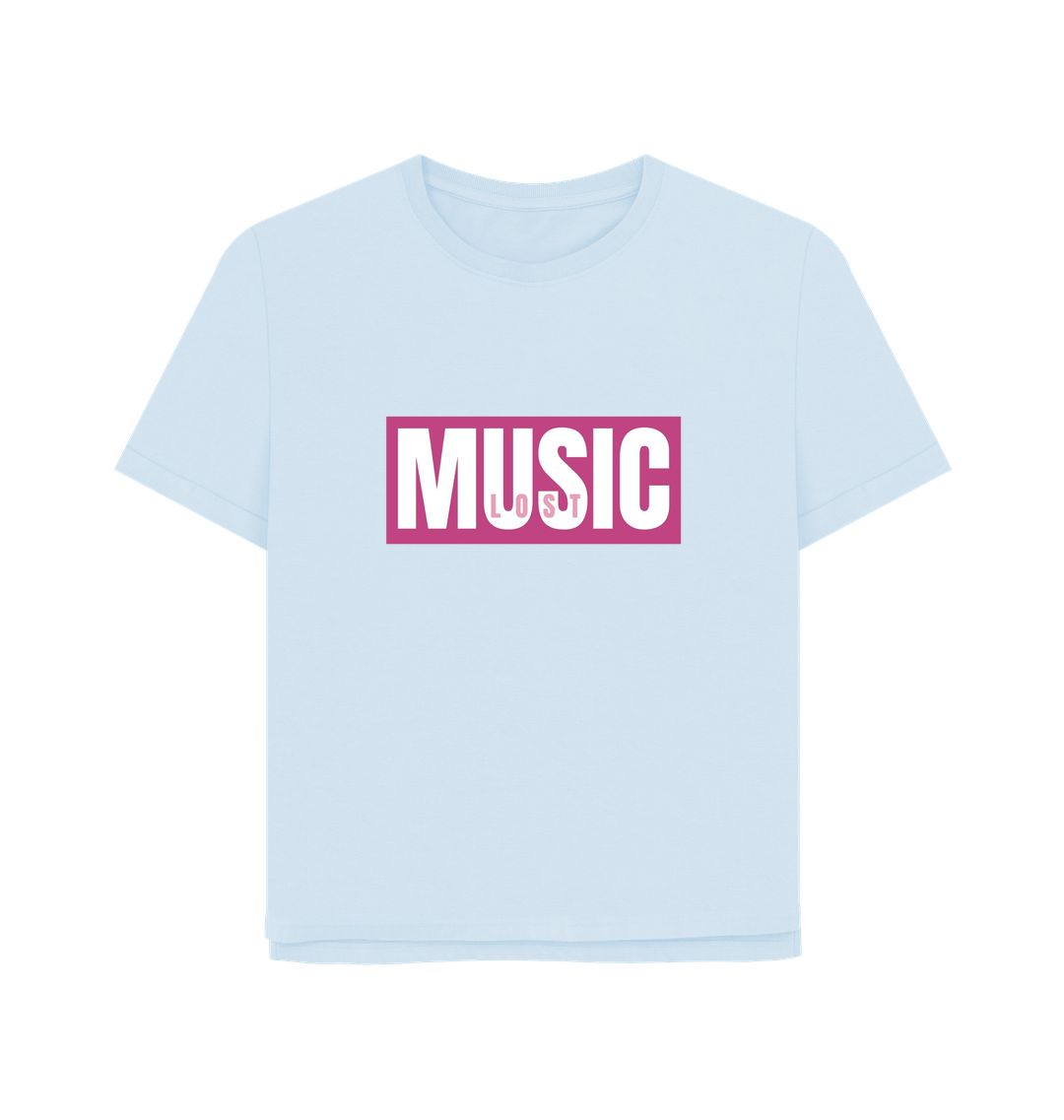 Sky Blue Printed T-shirt