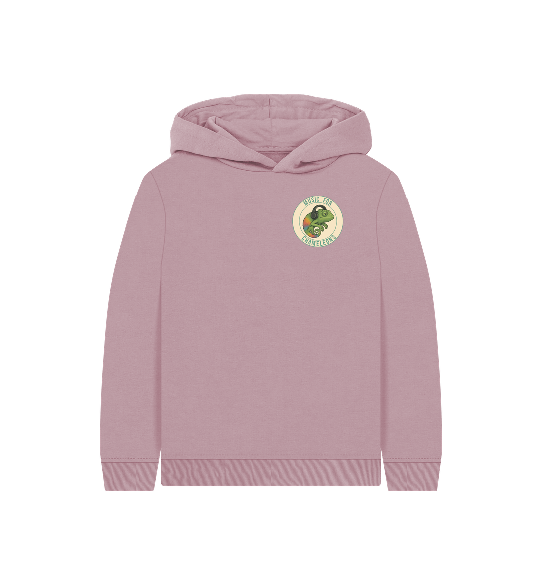 Mauve Printed Kids Hoodie