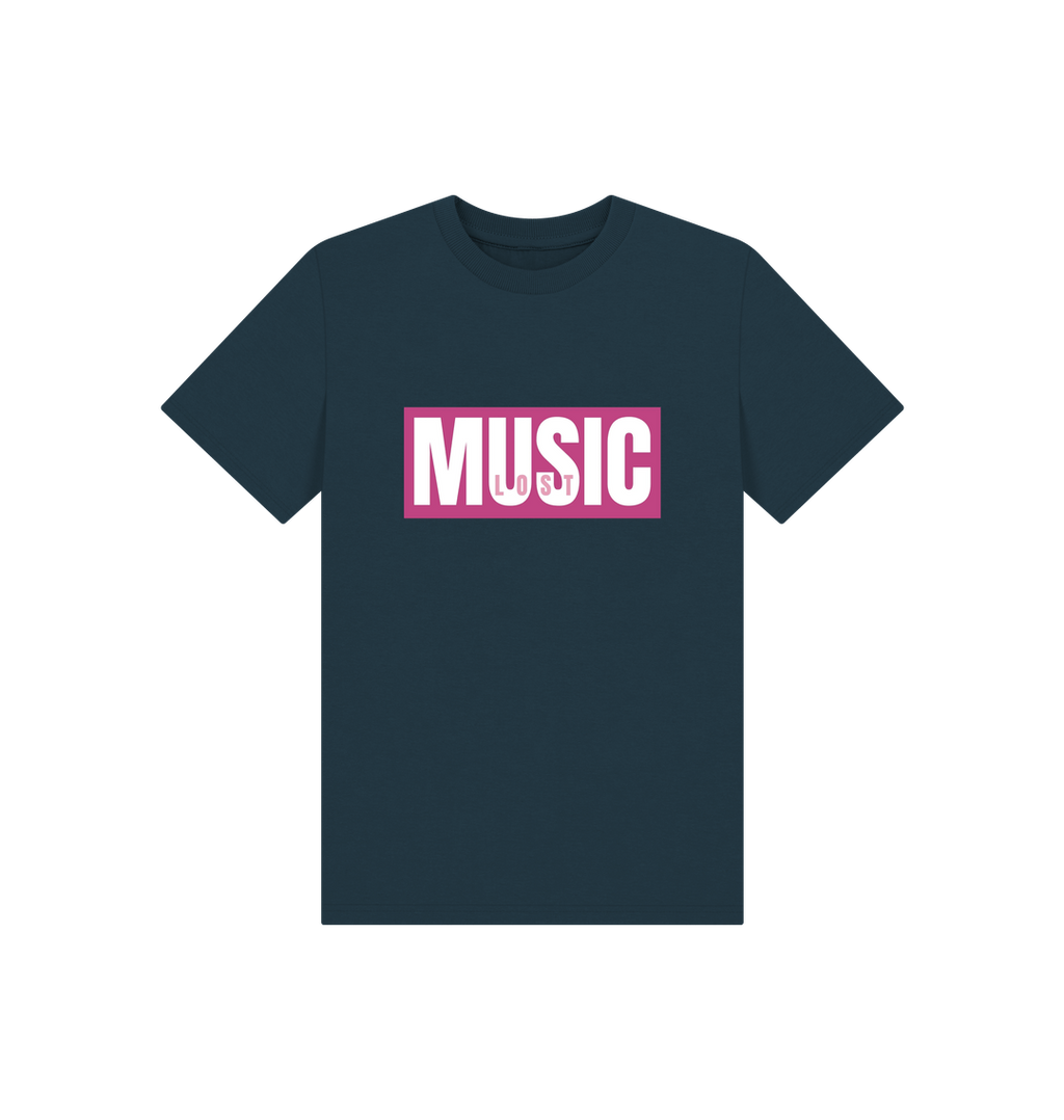 Denim Blue Printed Kids T-Shirt
