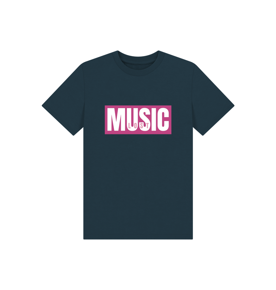 Denim Blue Printed Kids T-Shirt